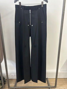 RICK OWENS - Woven Pants - Tailored Wide Belas - AW25 - 09 BLACK